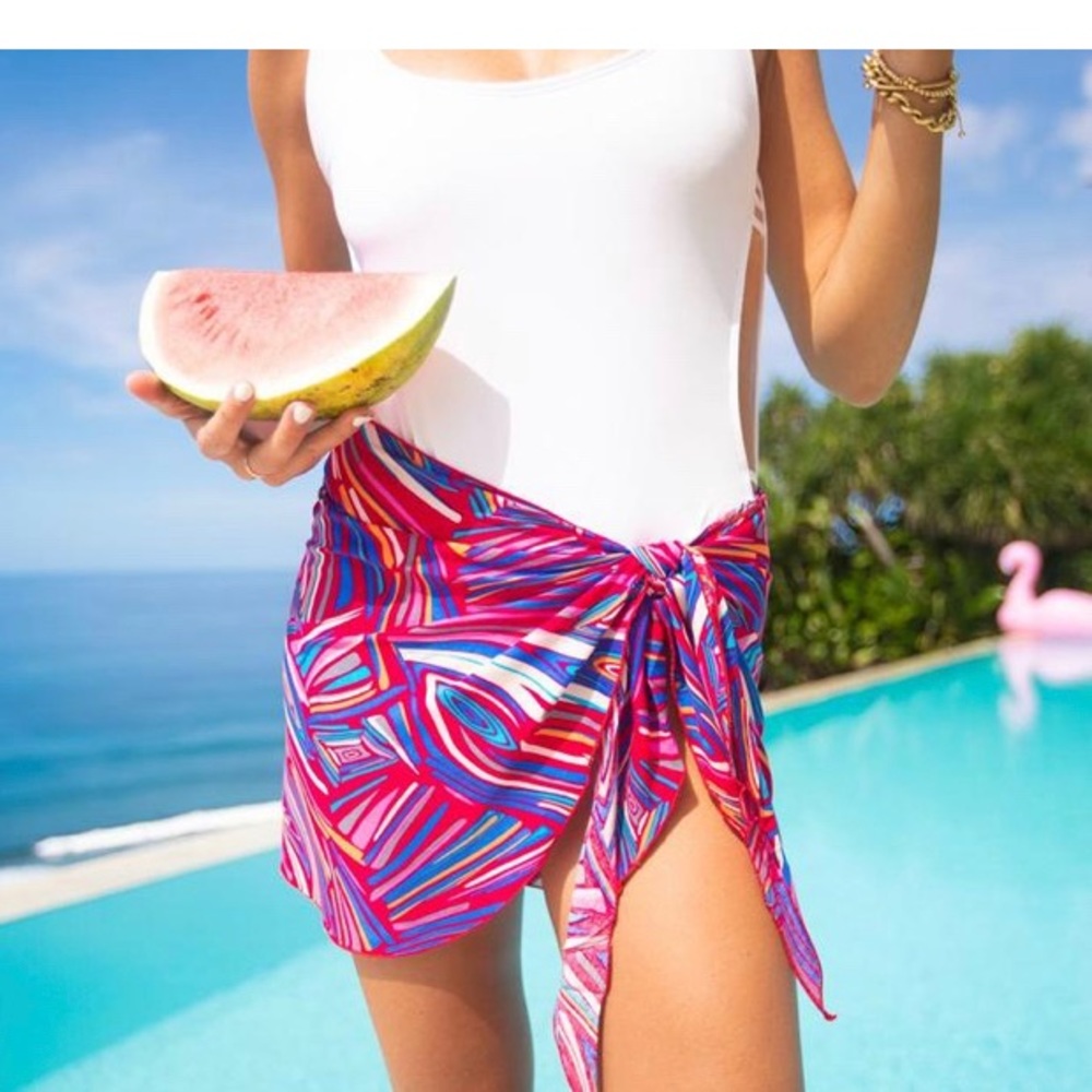 Sarong swimsuit coverup